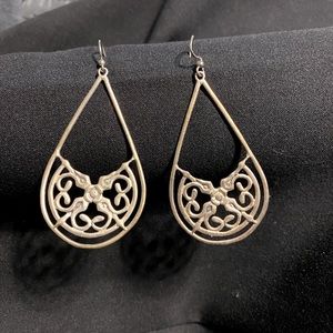 Silver drop earrings